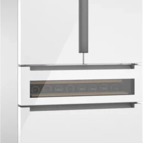 800 Series French Door Bottom Mount Refrigerator, Glass door 36'' White, Total No Frost